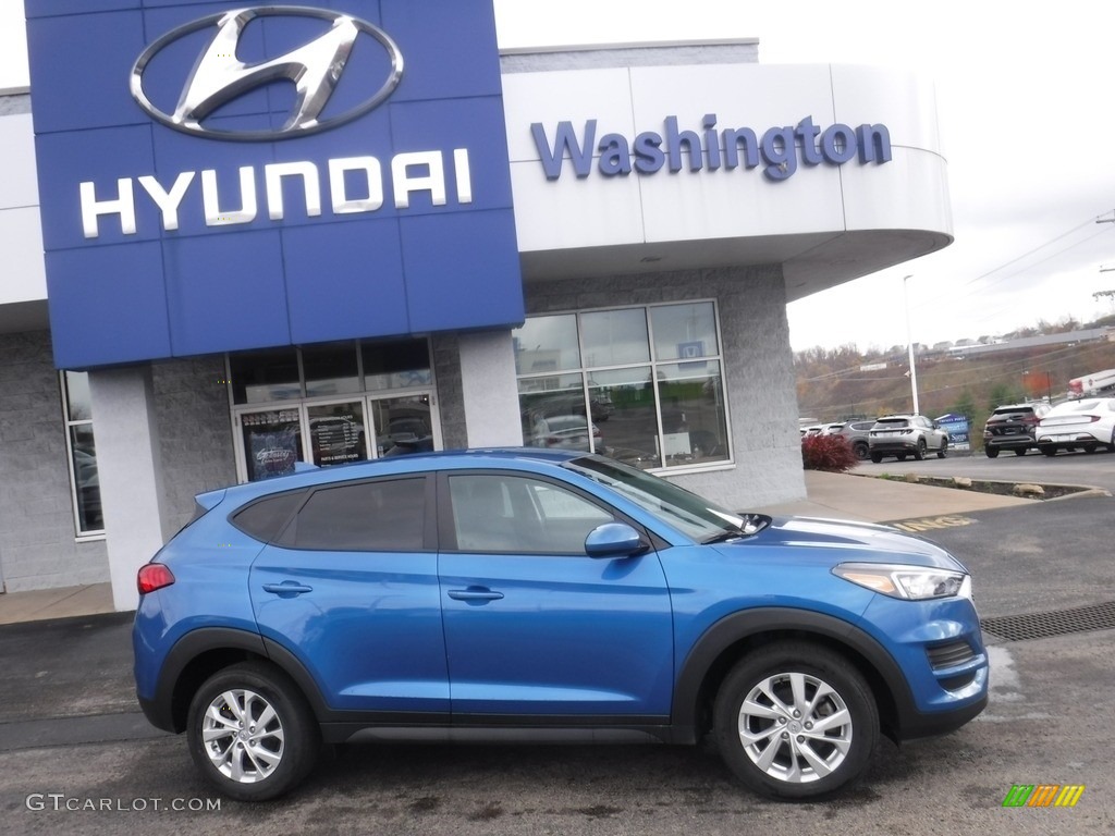 2019 Tucson SE AWD - Aqua Blue / Black photo #2