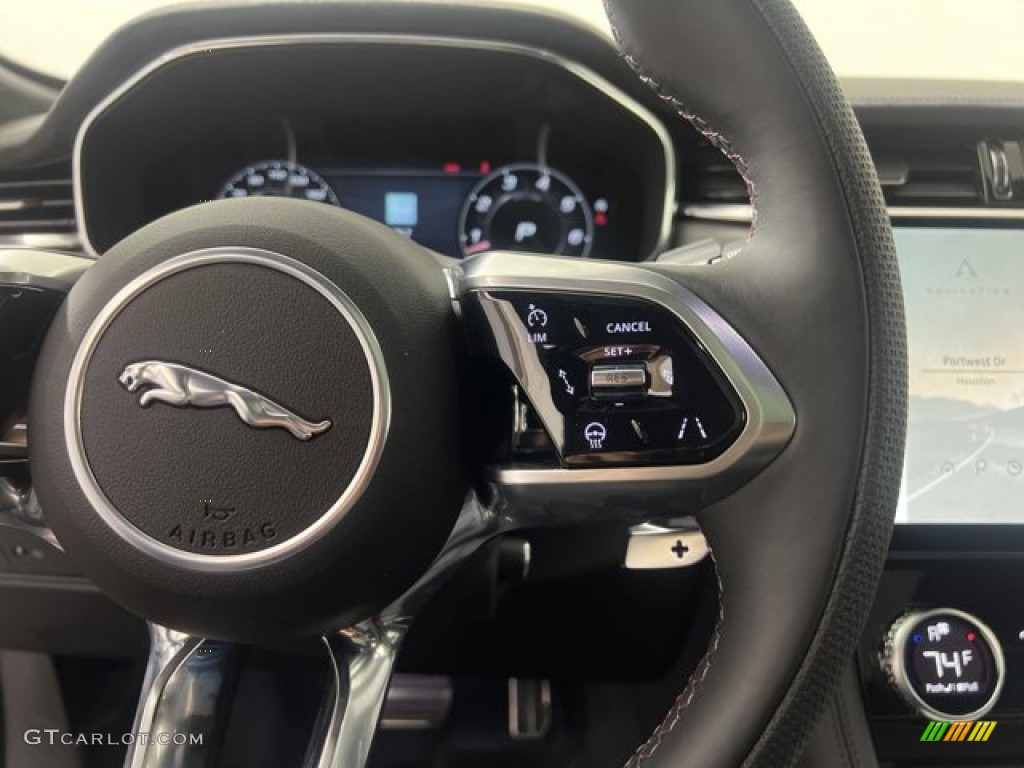 2023 Jaguar F-PACE SVR Ebony/Ebony Steering Wheel Photo #145112119