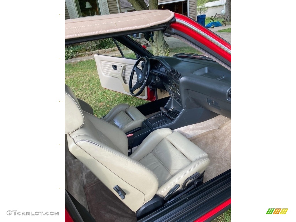 Beige Interior 1987 BMW 3 Series 325ic Cabriolet Photo #145113065