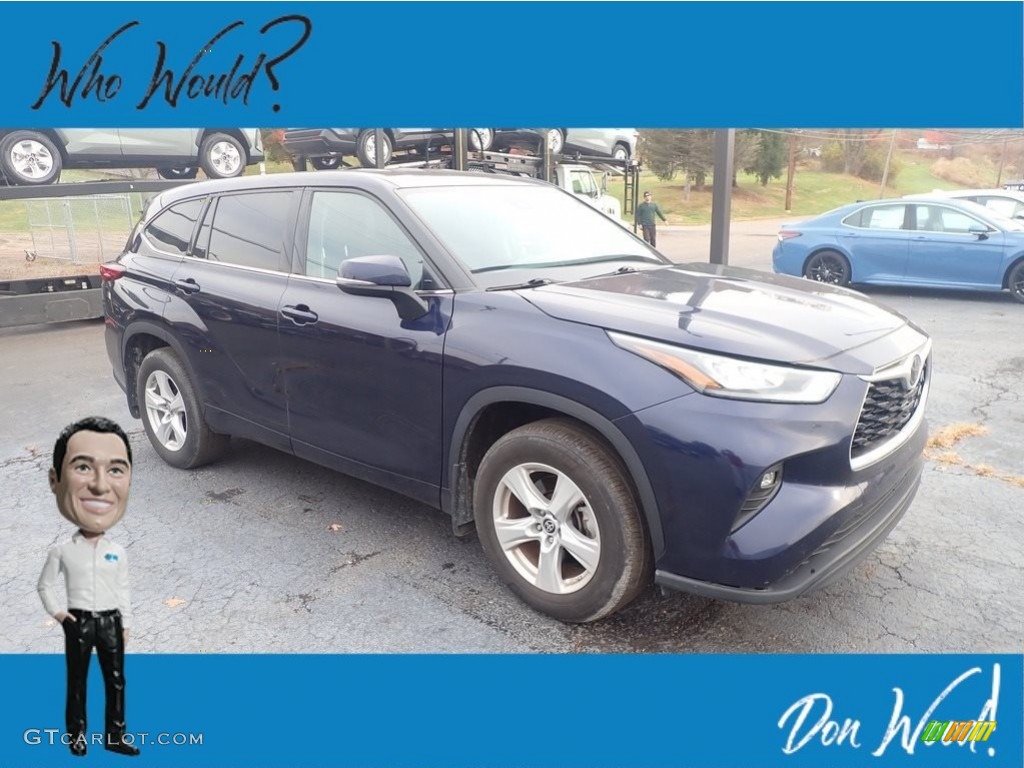 2020 Highlander LE AWD - Blueprint / Black photo #1