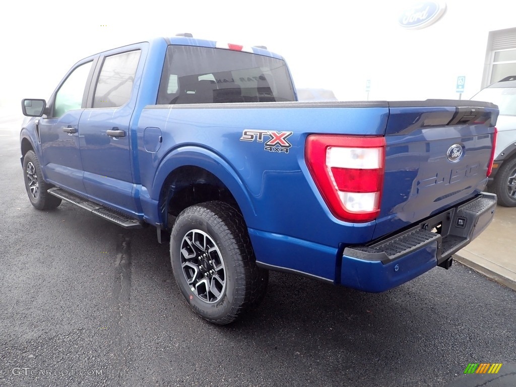 2022 F150 STX SuperCrew 4x4 - Atlas Blue Metallic / Black photo #3