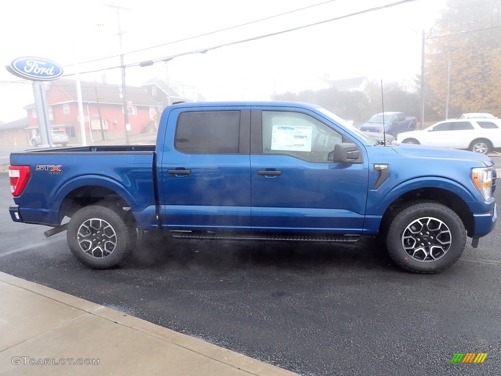 2022 F150 STX SuperCrew 4x4 - Atlas Blue Metallic / Black photo #6