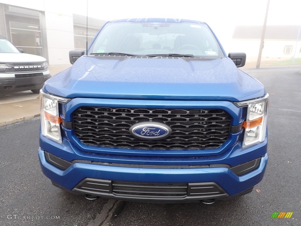 2022 F150 STX SuperCrew 4x4 - Atlas Blue Metallic / Black photo #8