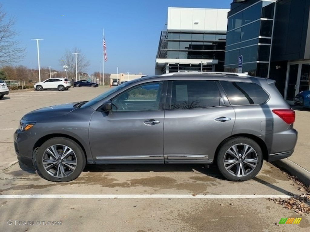 Gun Metallic 2020 Nissan Pathfinder Platinum 4x4 Exterior Photo #145120290