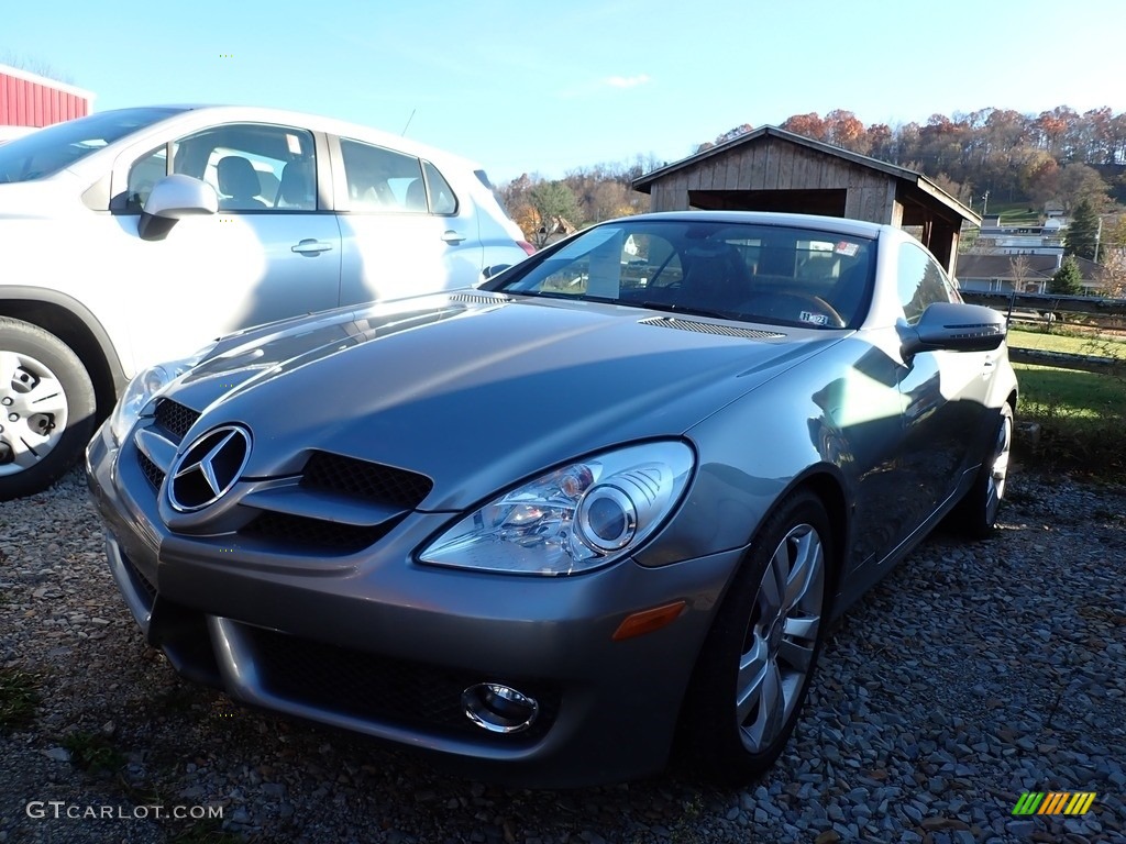 2009 SLK 350 Roadster - Palladium Silver Metallic / Black photo #1