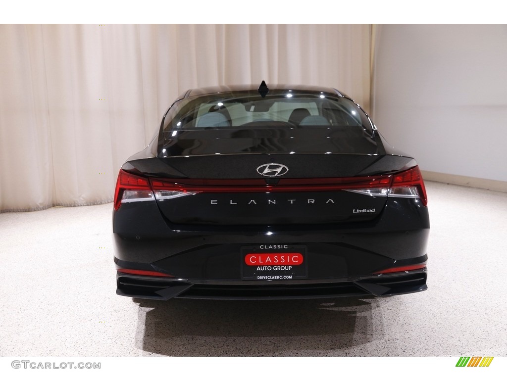 2021 Elantra Limited - Phantom Black / Melange/Light Gray photo #19