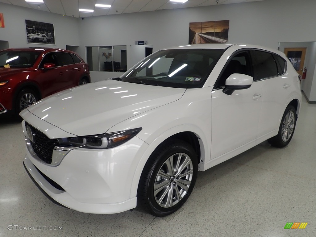 2023 CX-5 Turbo Signature AWD - Rhodium White Metallic / Caturra Brown photo #7