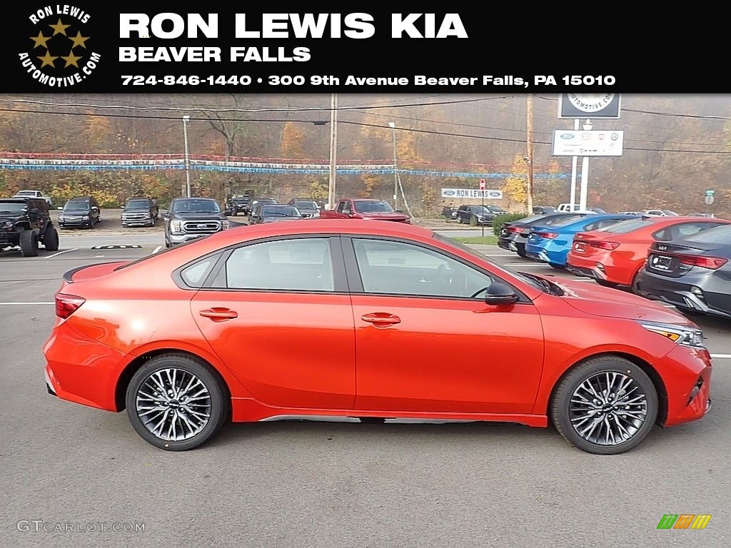 2023 Forte GT-Line - Fire Orange / Black photo #1
