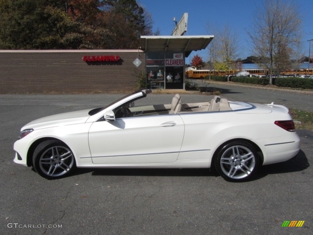 2014 E 350 Cabriolet - Diamond White Metallic / Silk Beige/Espresso Brown photo #7