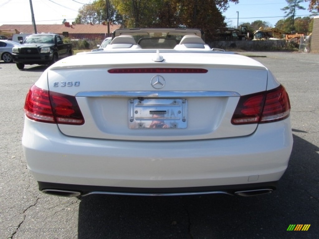2014 E 350 Cabriolet - Diamond White Metallic / Silk Beige/Espresso Brown photo #9