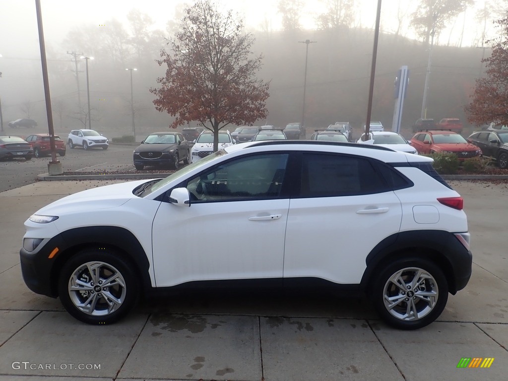 Lunar White 2023 Hyundai Kona SEL AWD Exterior Photo #145123350