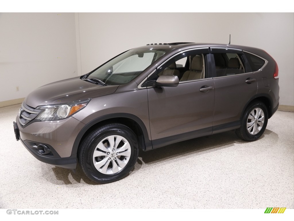 2014 CR-V EX AWD - Urban Titanium Metallic / Beige photo #3