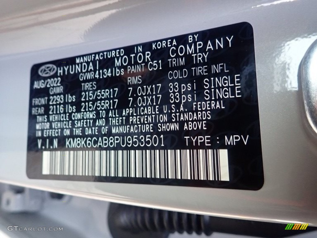 2023 Kona Color Code C51 for Cyber Silver Photo #145124070