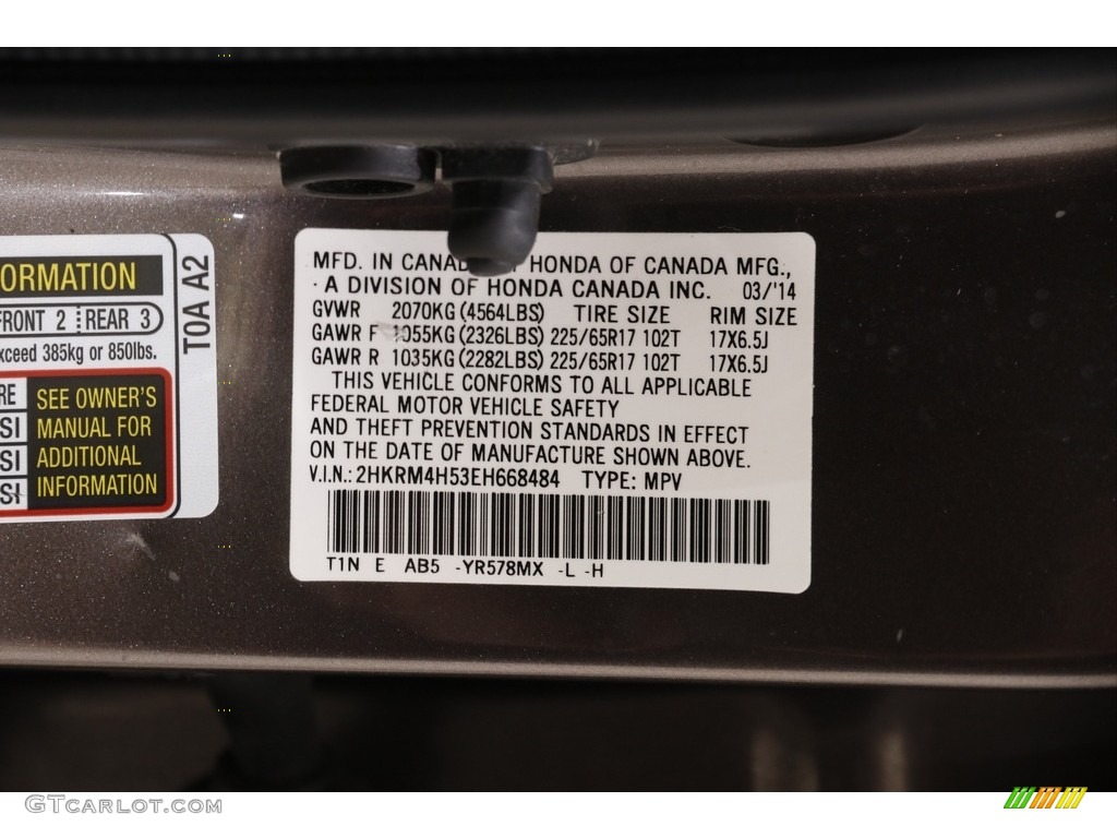 2014 CR-V EX AWD - Urban Titanium Metallic / Beige photo #21