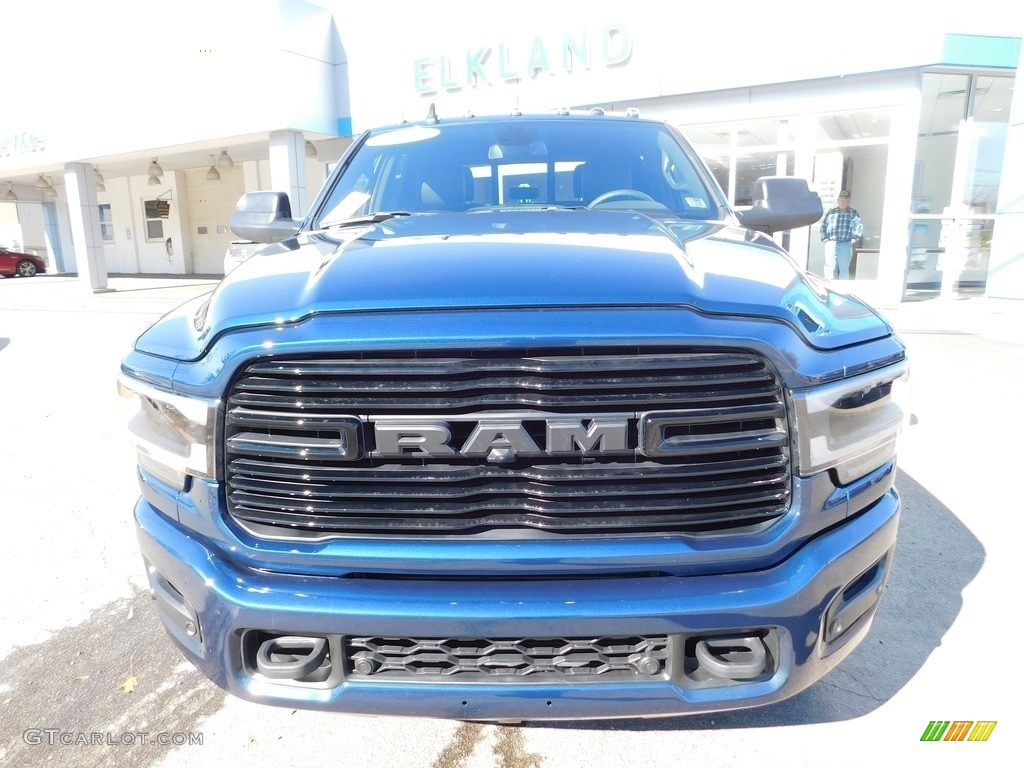 2022 3500 Laramie Crew Cab 4x4 - Patriot Blue Pearl / Black photo #13