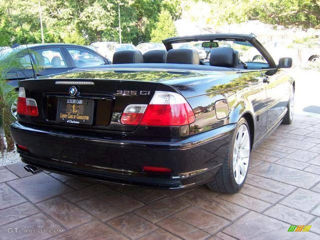 2002 3 Series 325i Convertible - Jet Black / Black photo #4