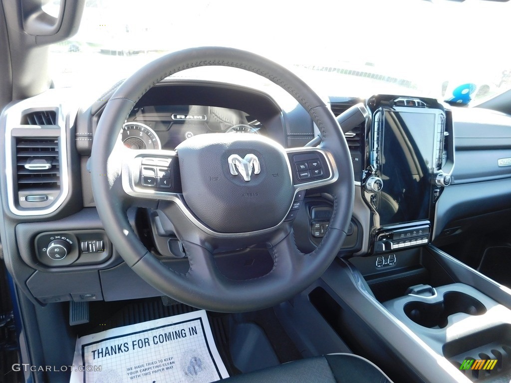 2022 Ram 3500 Laramie Crew Cab 4x4 Black Steering Wheel Photo #145125684