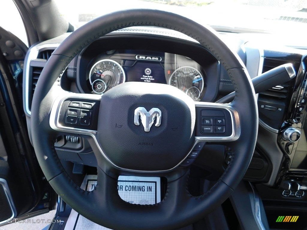 2022 Ram 3500 Laramie Crew Cab 4x4 Black Steering Wheel Photo #145125702