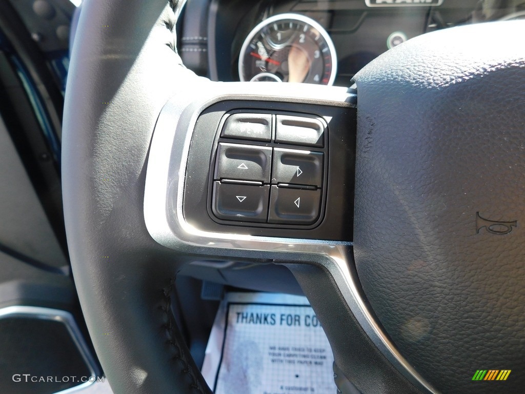 2022 Ram 3500 Laramie Crew Cab 4x4 Black Steering Wheel Photo #145125738