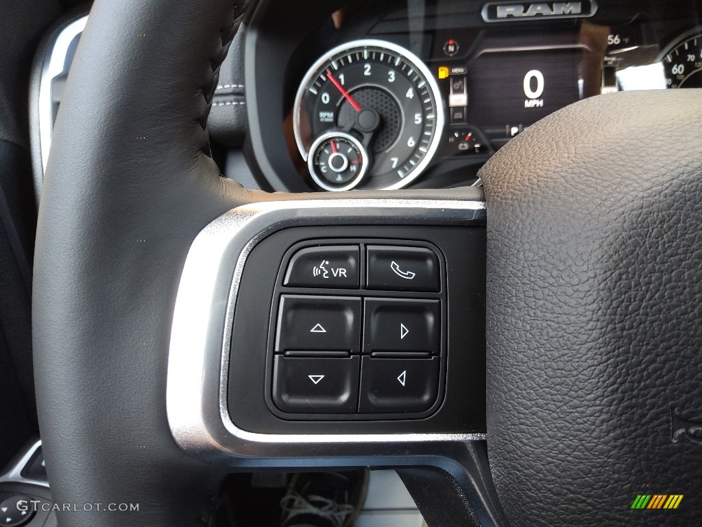 2022 Ram 2500 Laramie Crew Cab 4x4 Black Steering Wheel Photo #145126221