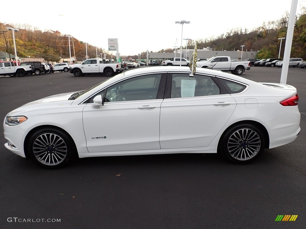 Oxford White 2018 Ford Fusion Hybrid Titanium Exterior Photo #145127553
