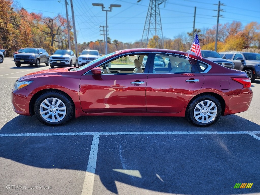 2016 Altima 2.5 S - Cayenne Red / Beige photo #13