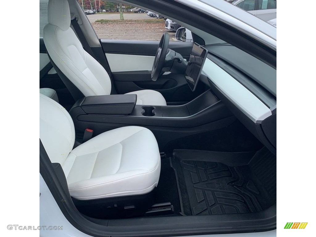 2020 Model 3 Standard Range Plus - Pearl White Multi-Coat / White/Black photo #18