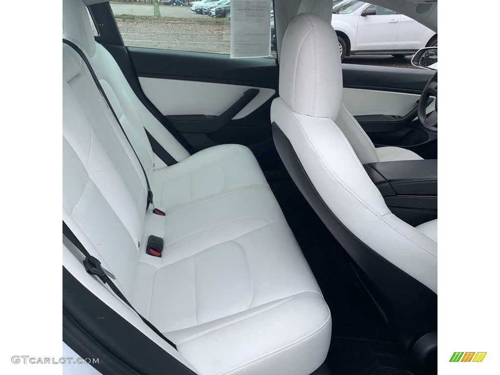 2020 Model 3 Standard Range Plus - Pearl White Multi-Coat / White/Black photo #20