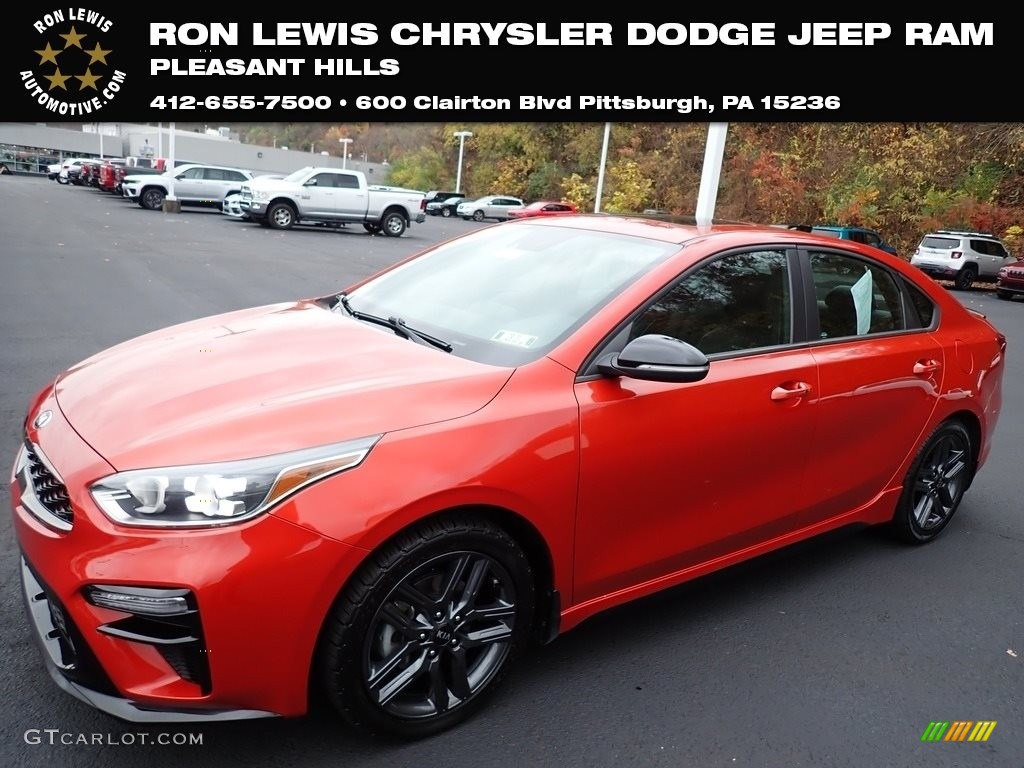 2020 Forte GT-Line - Fire Orange / Black photo #1
