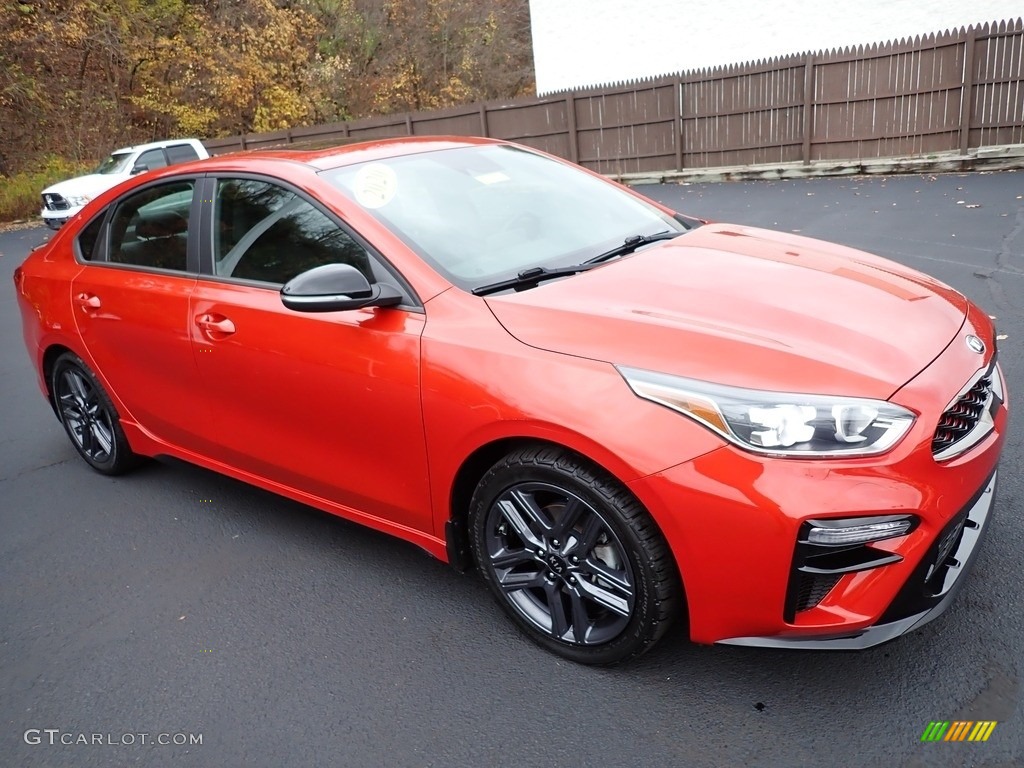 Fire Orange 2020 Kia Forte GT-Line Exterior Photo #145129560