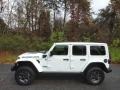 Bright White 2023 Jeep Wrangler Unlimited 4xe Rubicon w/Sky One-Touch Exterior