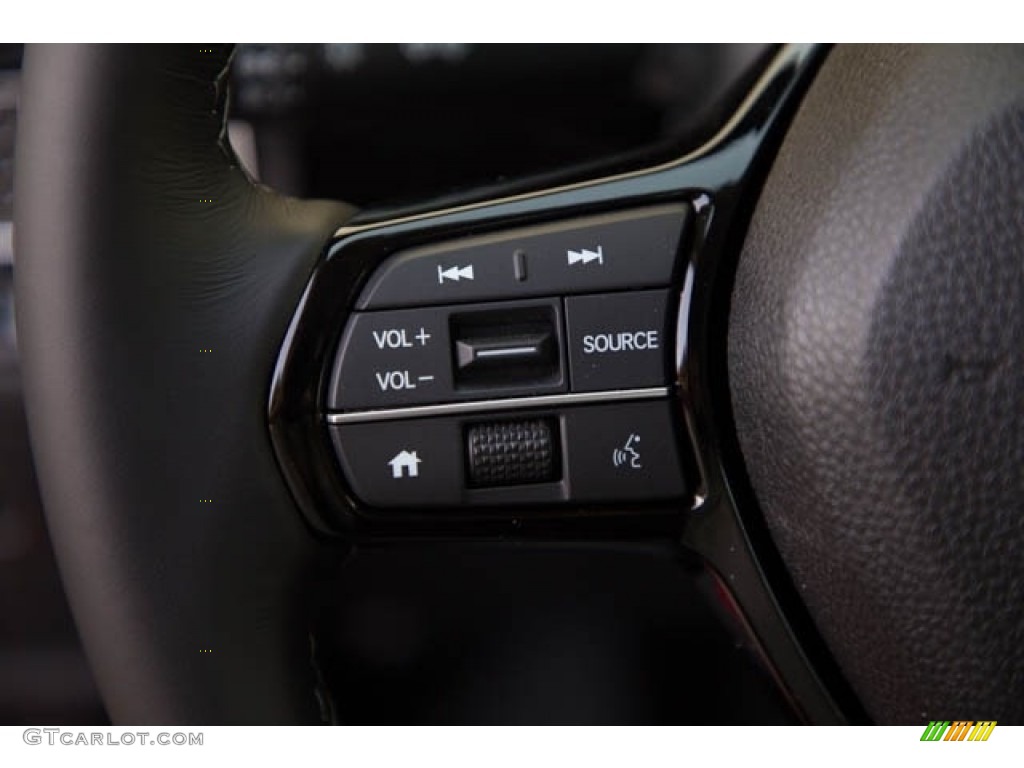 2022 Honda Civic EX-L Hatchback Black Steering Wheel Photo #145133411