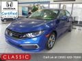 Agean Blue Metallic 2019 Honda Civic LX Sedan