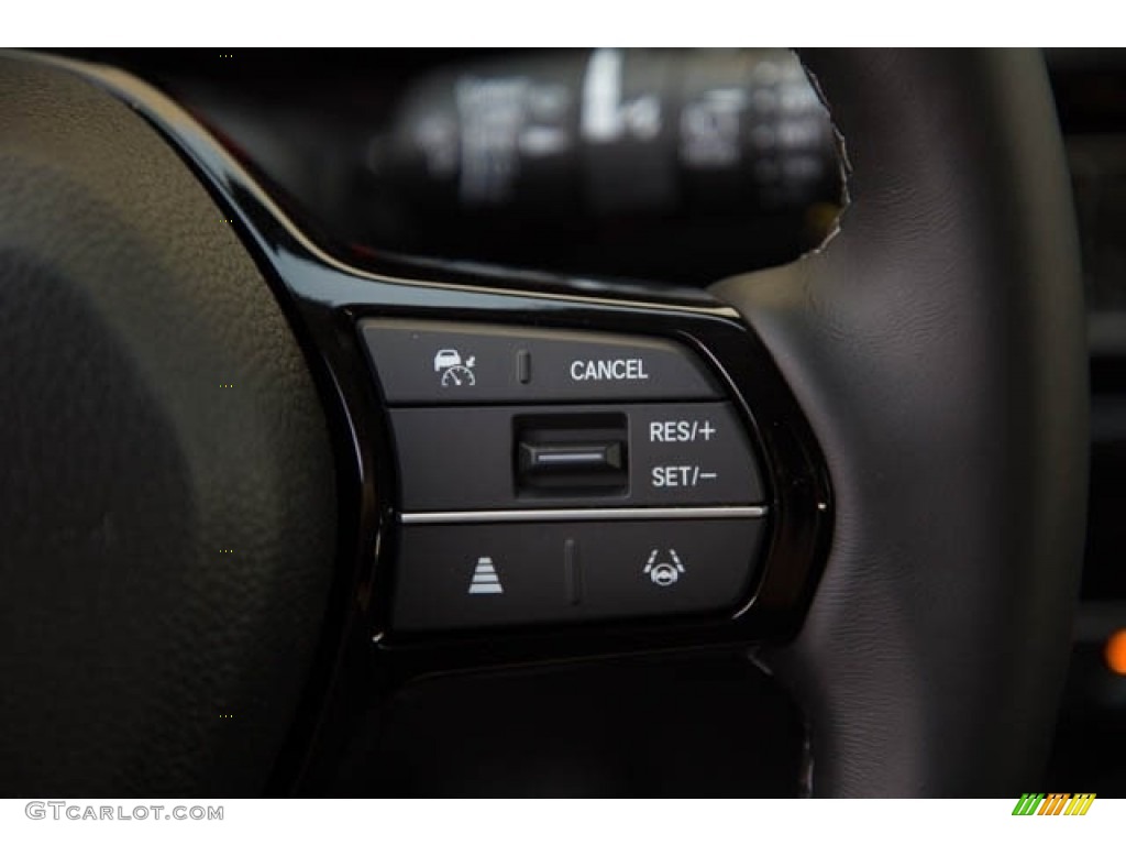 2022 Honda Civic EX-L Hatchback Black Steering Wheel Photo #145133432