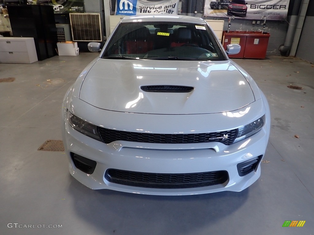 2022 Charger Scat Pack Widebody - Smoke Show / Black/Ruby Red photo #2