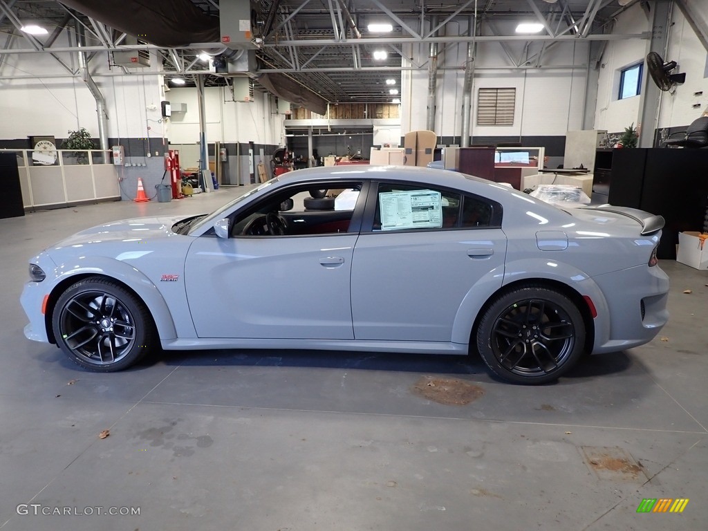 2022 Charger Scat Pack Widebody - Smoke Show / Black/Ruby Red photo #8