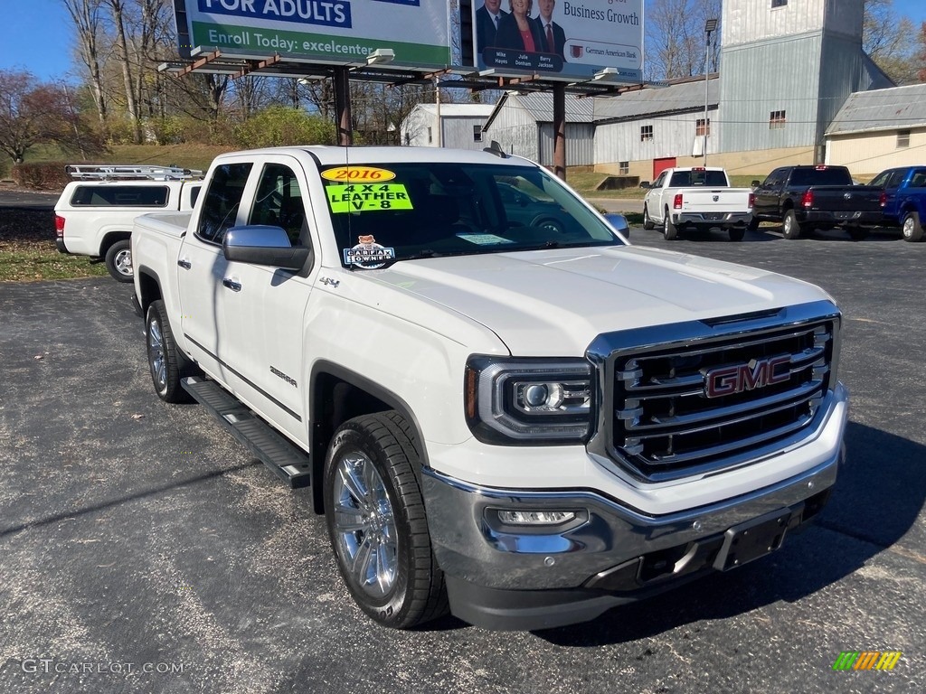 2016 Sierra 1500 SLT Crew Cab 4WD - White Frost Tricoat / Jet Black photo #7