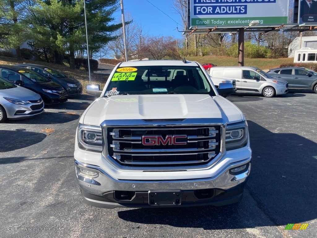 2016 Sierra 1500 SLT Crew Cab 4WD - White Frost Tricoat / Jet Black photo #8