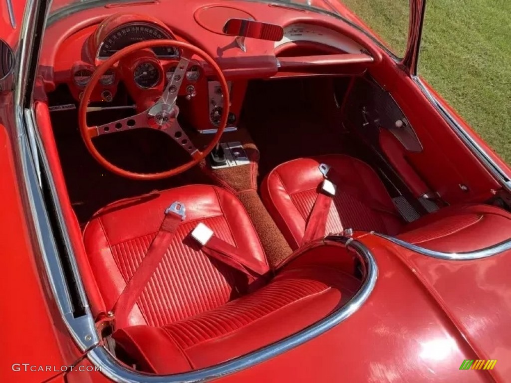 1961 Corvette Convertible - Roman Red / Red photo #2