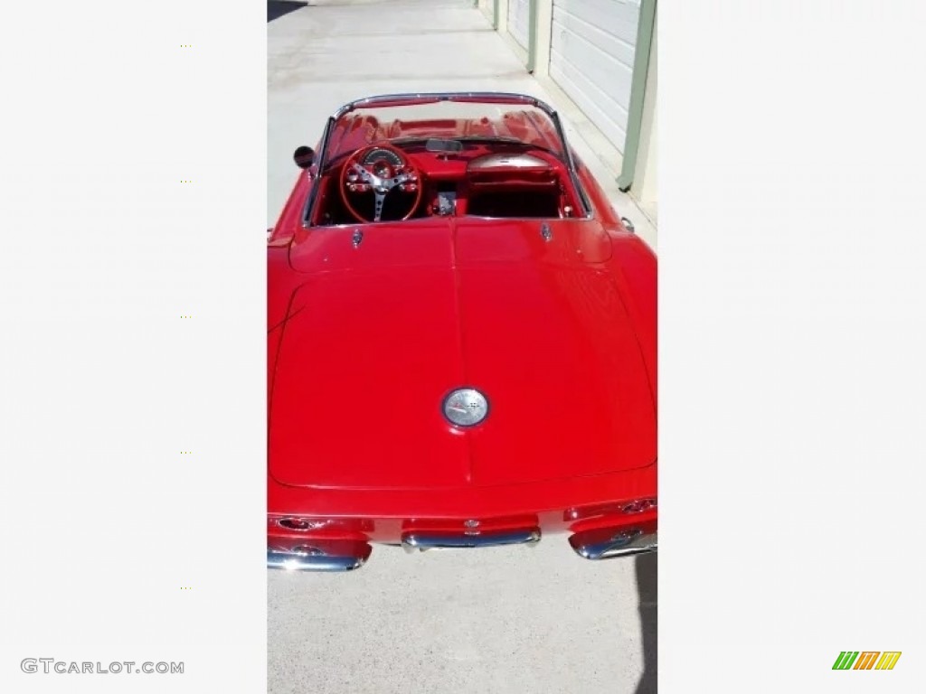 1961 Corvette Convertible - Roman Red / Red photo #7