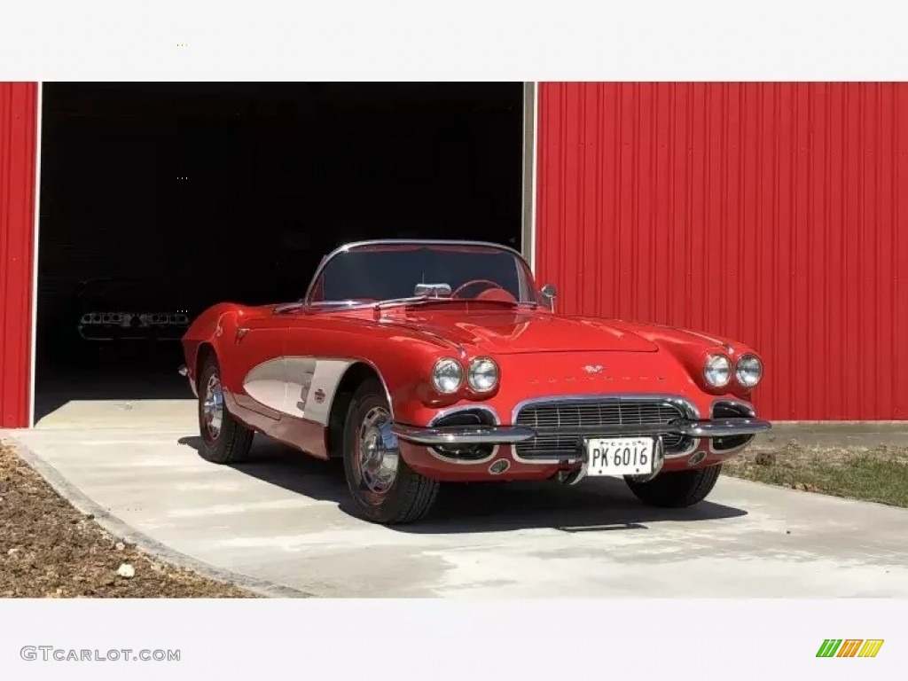 1961 Corvette Convertible - Roman Red / Red photo #10
