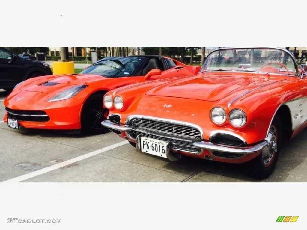 1961 Corvette Convertible - Roman Red / Red photo #11