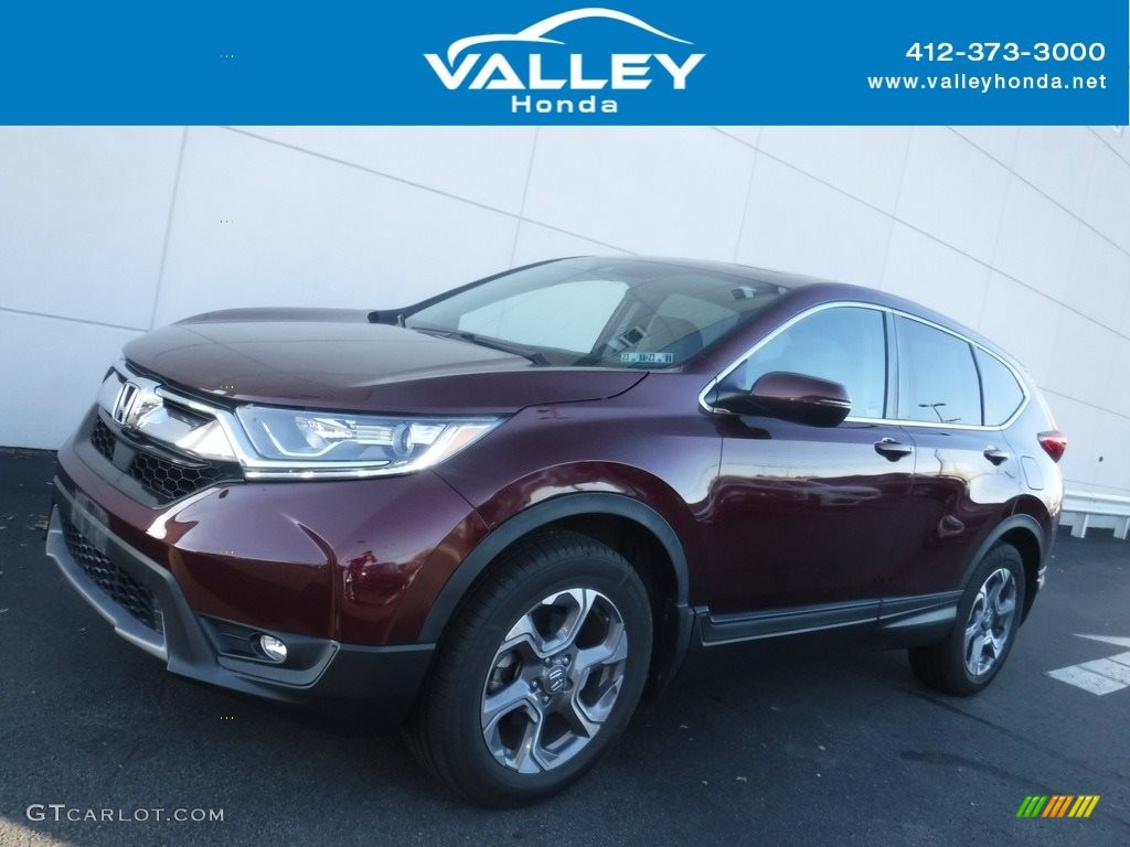 2019 CR-V EX AWD - Basque Red Pearl II / Gray photo #1