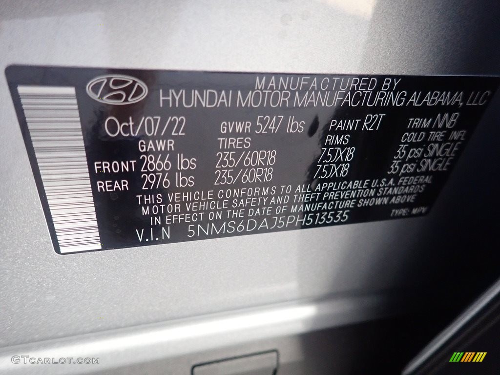 2023 Santa Fe XRT AWD - Shimmering Silver Pearl / Black photo #18