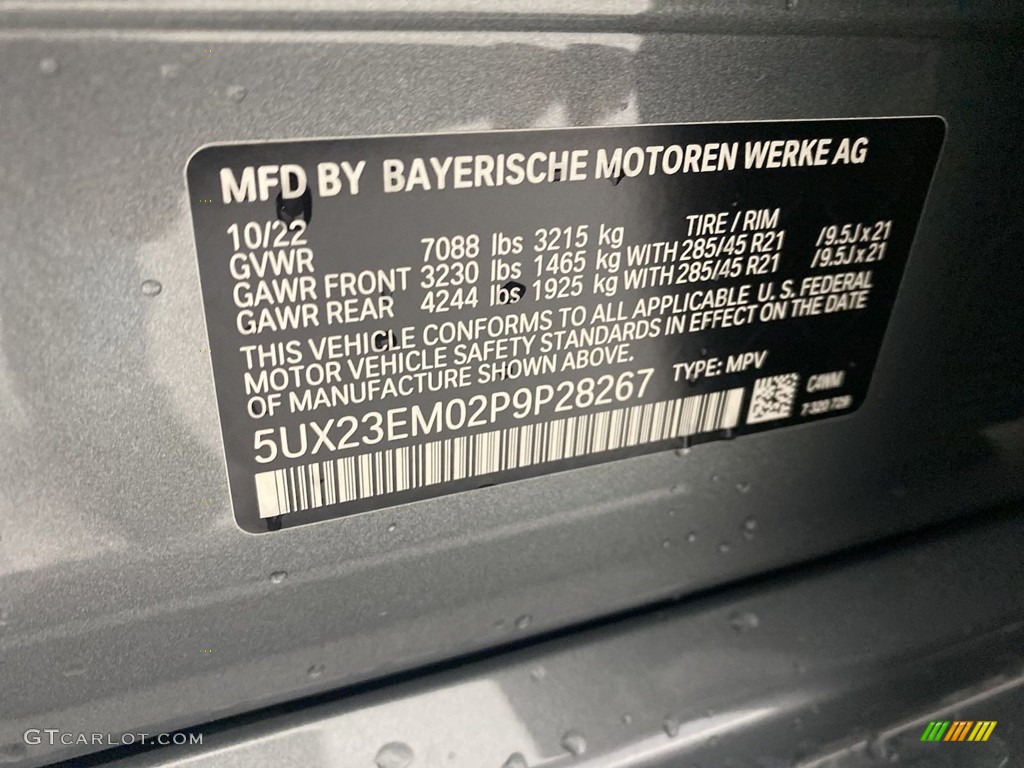 2023 X7 xDrive40i - Skyscraper Gray Metallic / Silverstone photo #25