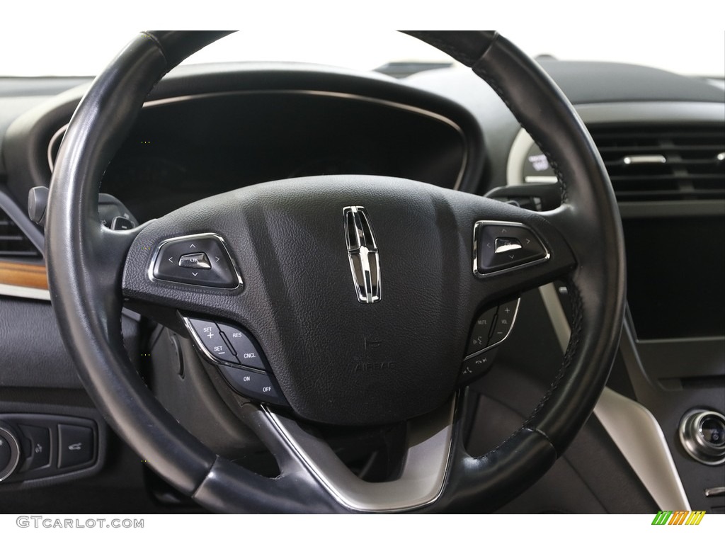 2018 Lincoln MKC Select AWD Ebony Steering Wheel Photo #145147221