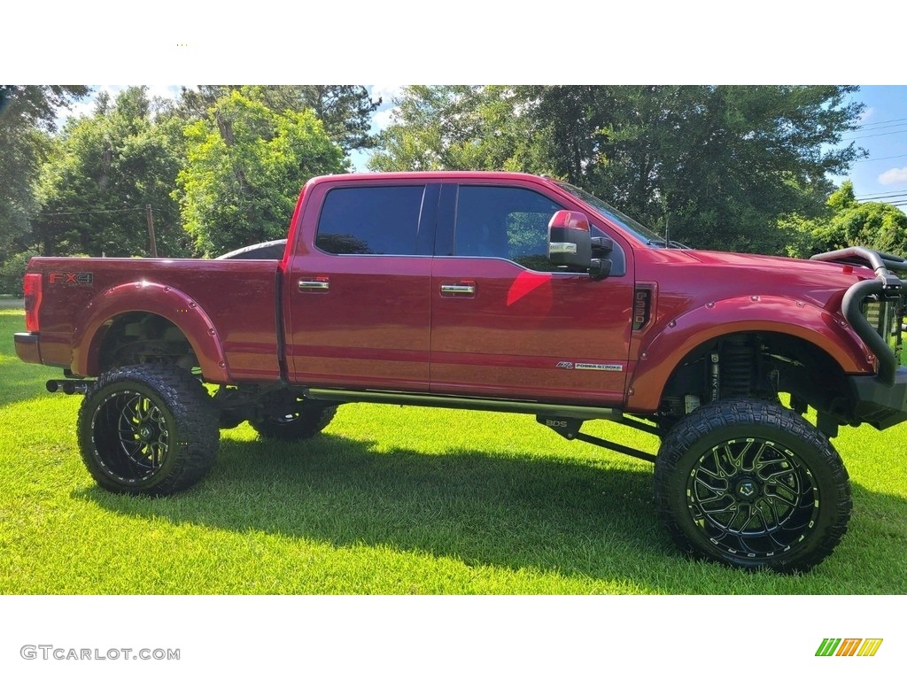2017 F350 Super Duty Platinum Crew Cab 4x4 - Ruby Red / Black photo #1
