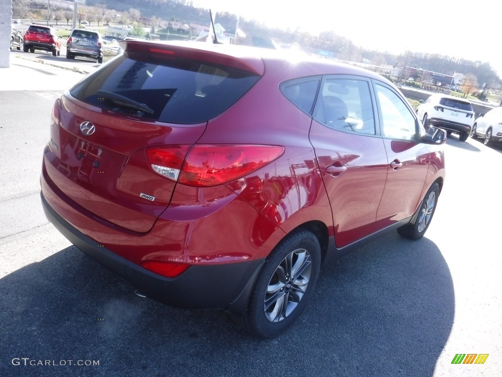 2015 Tucson GLS AWD - Garnet Red / Beige photo #9