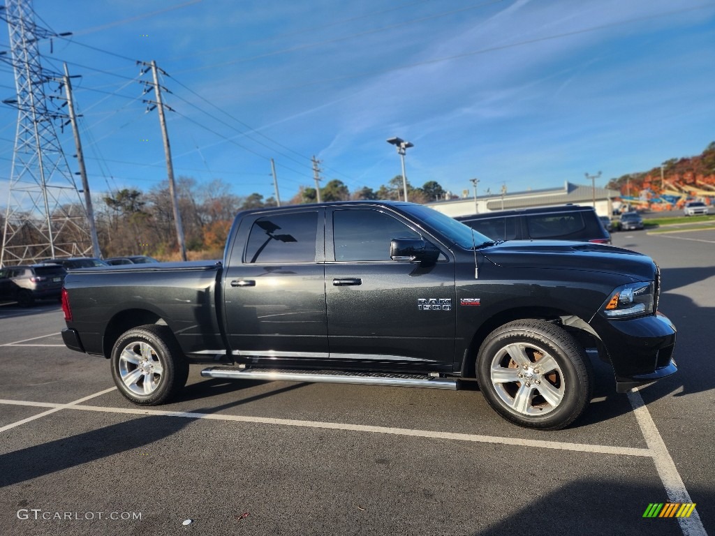 Brilliant Black Crystal Pearl 2017 Ram 1500 Sport Crew Cab 4x4 Exterior Photo #145151143