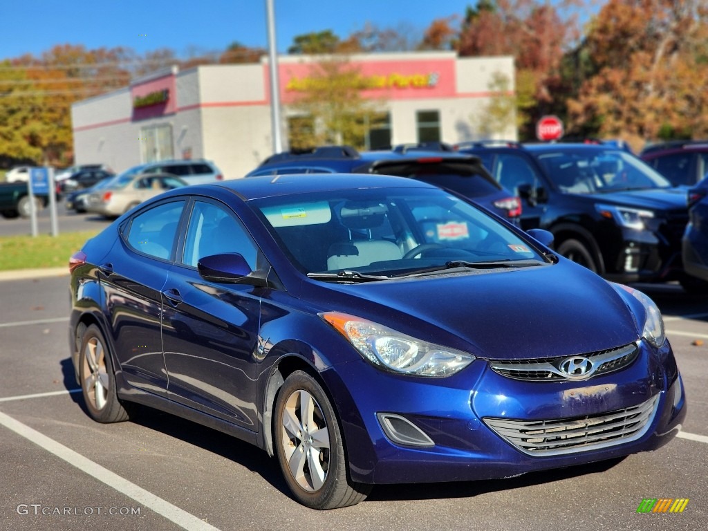 2013 Elantra GLS - Indigo Night / Gray photo #4